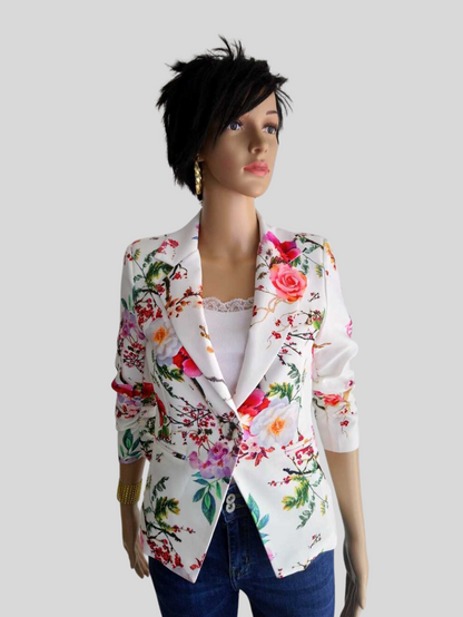 Blazer BLANC CASSÉ imprimé à fleurs