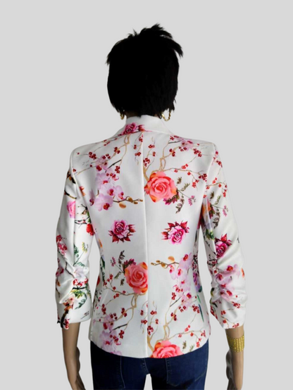 Blazer BLANC CASSÉ imprimé à fleurs