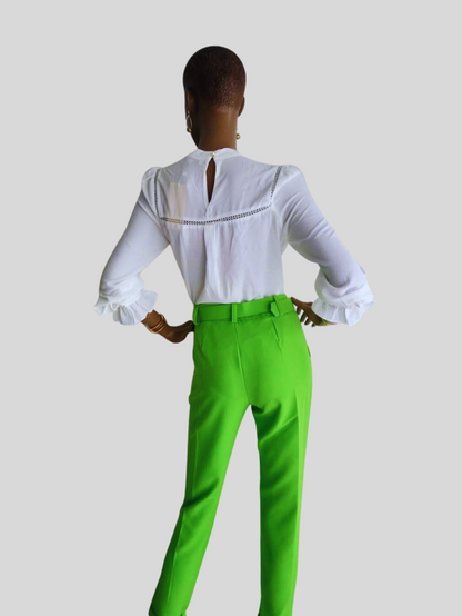 Pantalon VERT POMME élégant