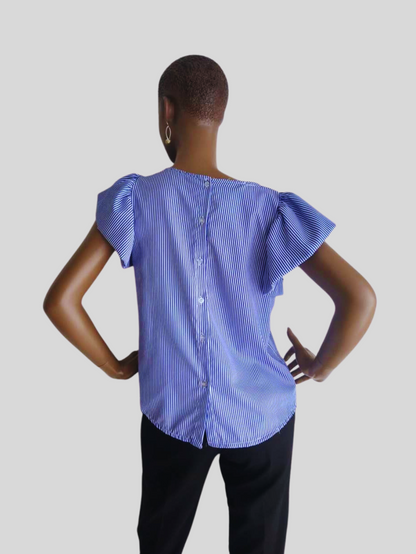 Blouse BLEUE boutonnée